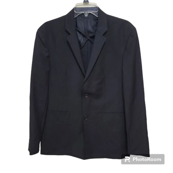KRIS VAN ASSCHE Black Men's Blazer Jacket Size 48 Cotton Made In Bulgaria - Picture 1 of 12